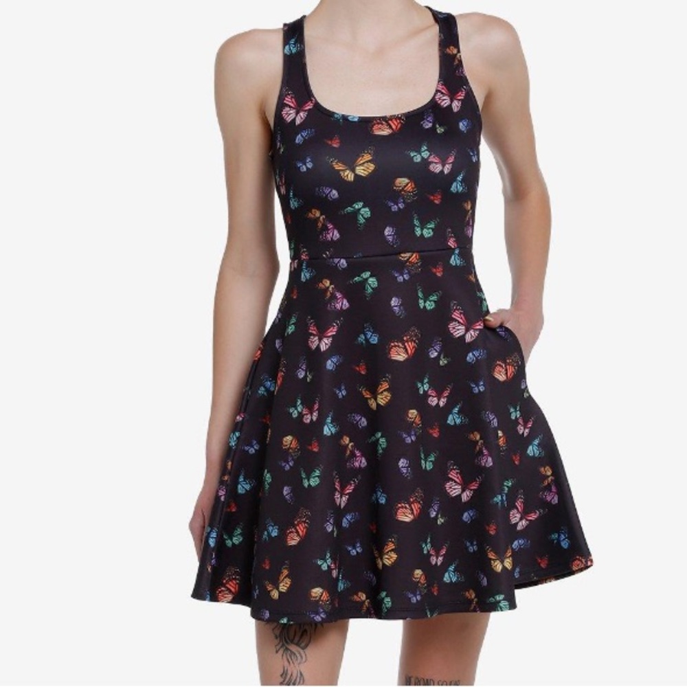 Thorn & Fable Rainbow Butterfly Pride Dress Hot Topic